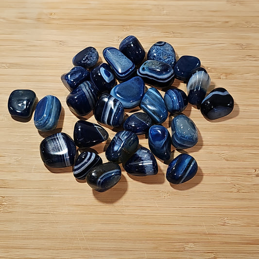 Blue Banded Agate Tumblestone