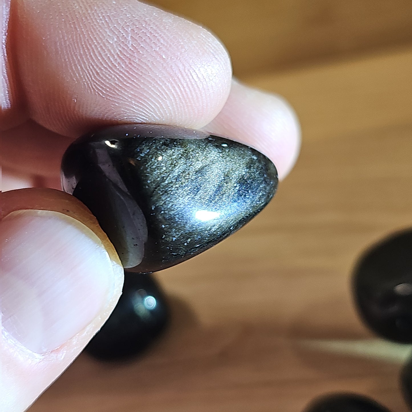 'Golden' Sheen Obsidian Tumblestone