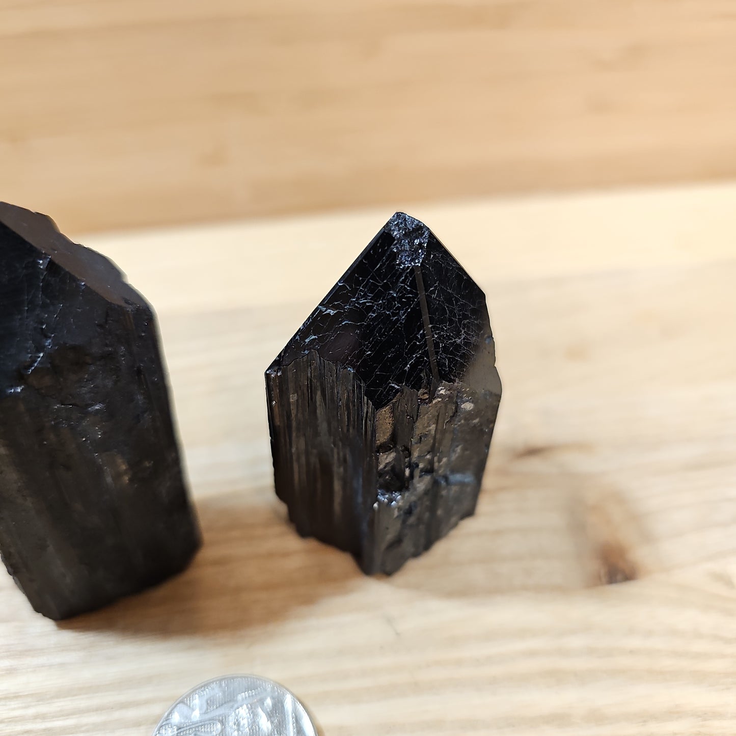 Black Tourmaline Raw and Polished Points (Discounted)
