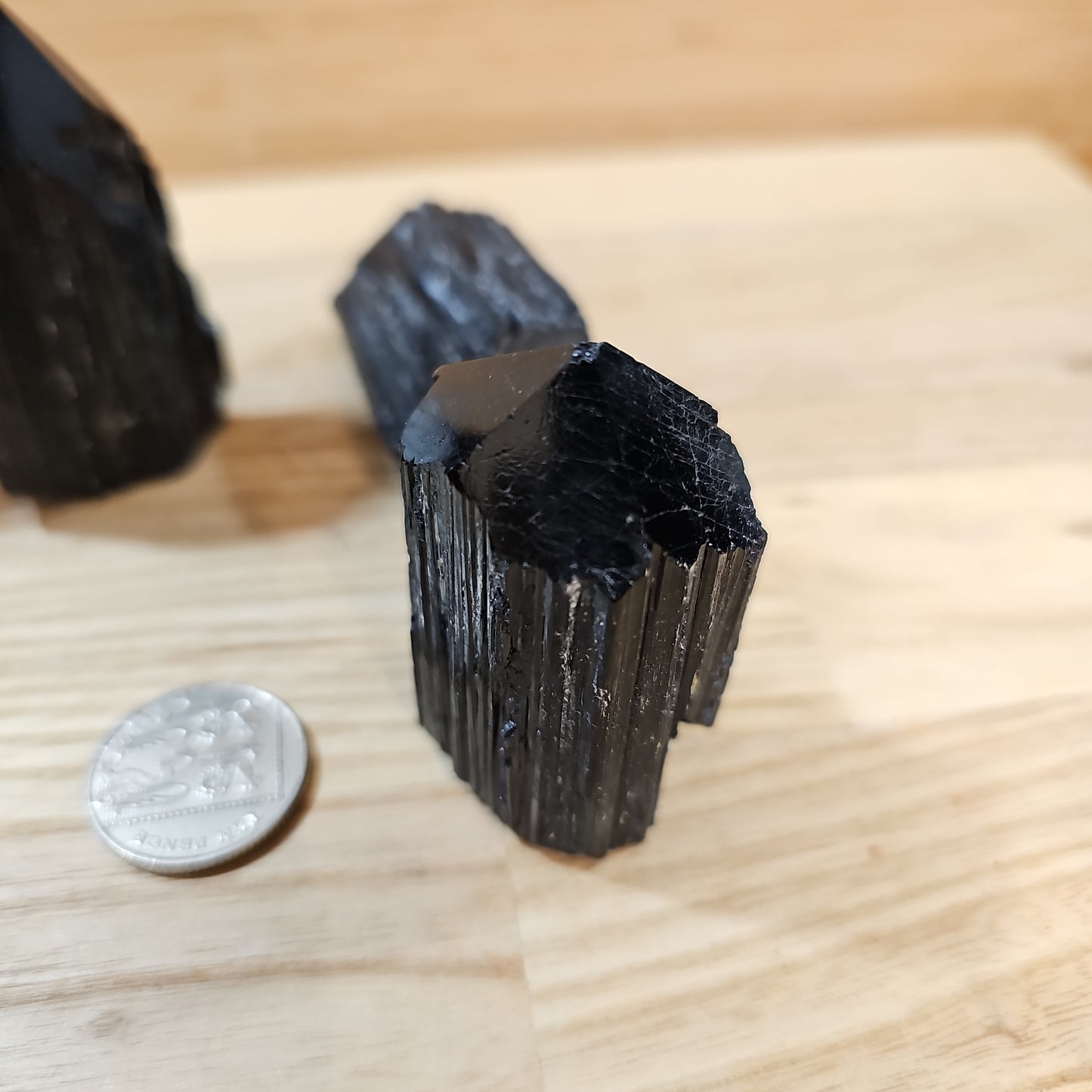 Black Tourmaline Raw and Polished Points (Discounted)