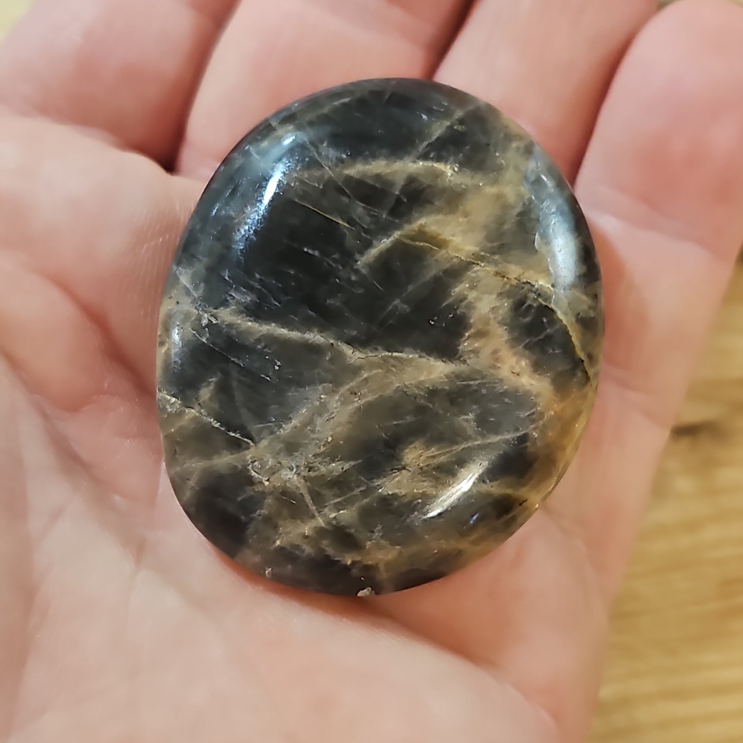 Black Moonstone Pebble Palmstones