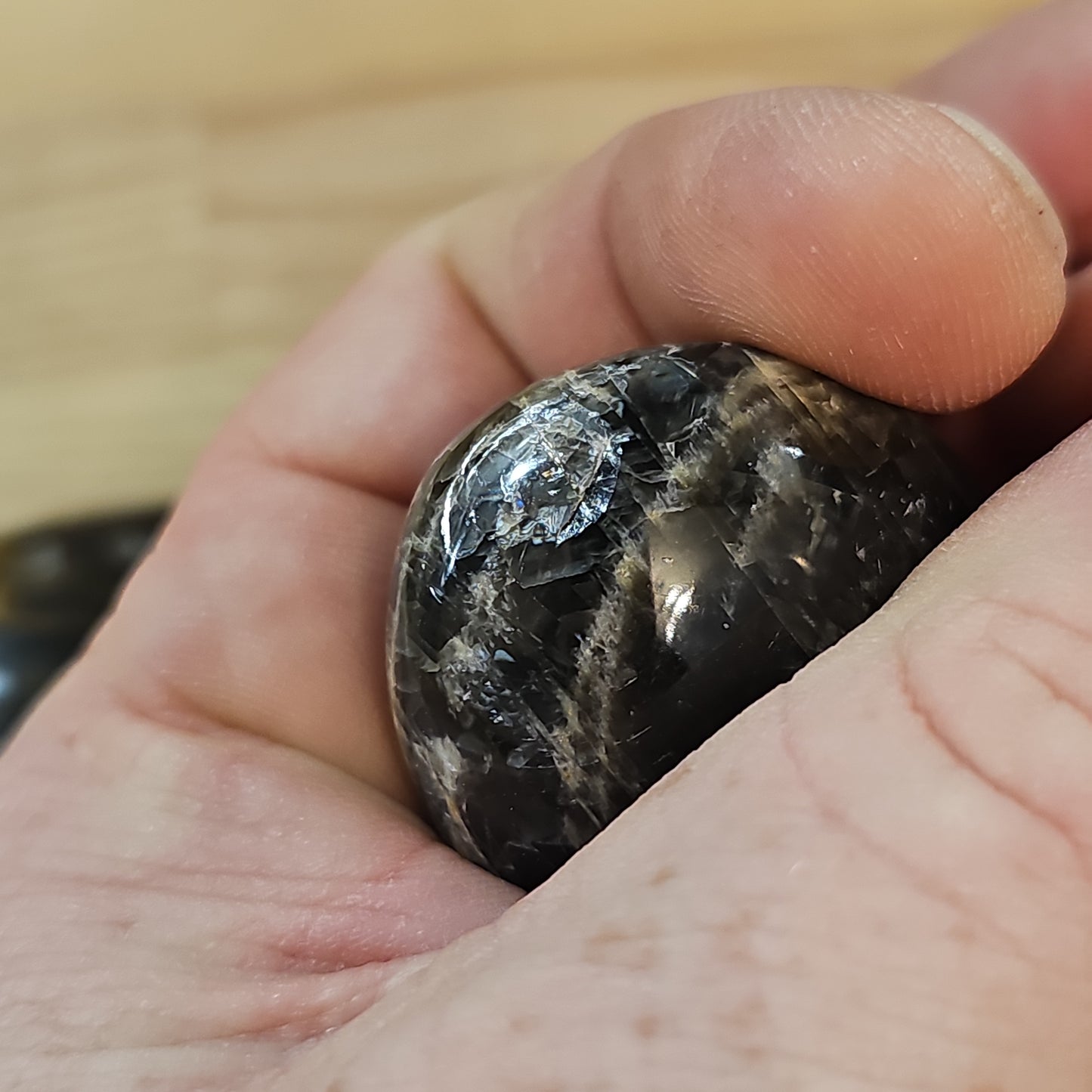 Black Moonstone Pebble Palmstones