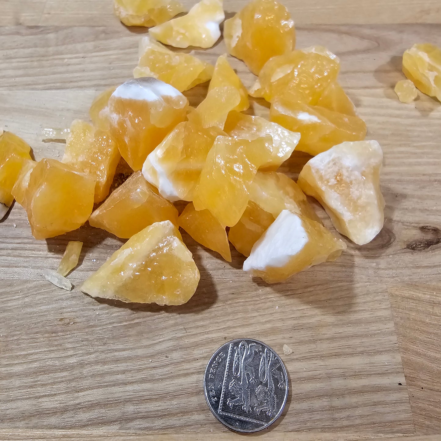 Orange Calcite Chunks