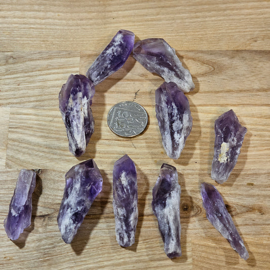 Elestial Amethyst Points