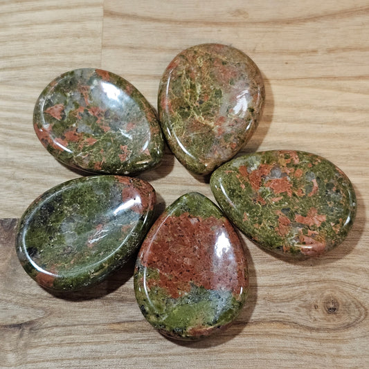 Unakite Thumb Stone