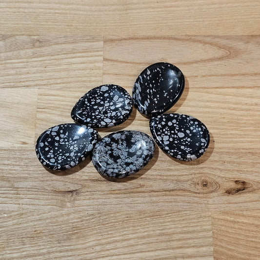 Snowflake Obsidian Thumb Stone