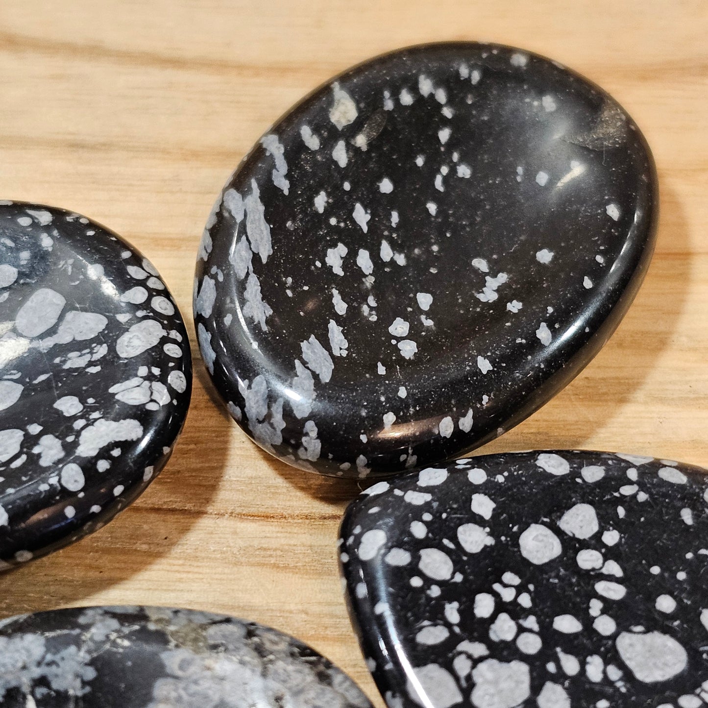 Snowflake Obsidian Thumb Stone