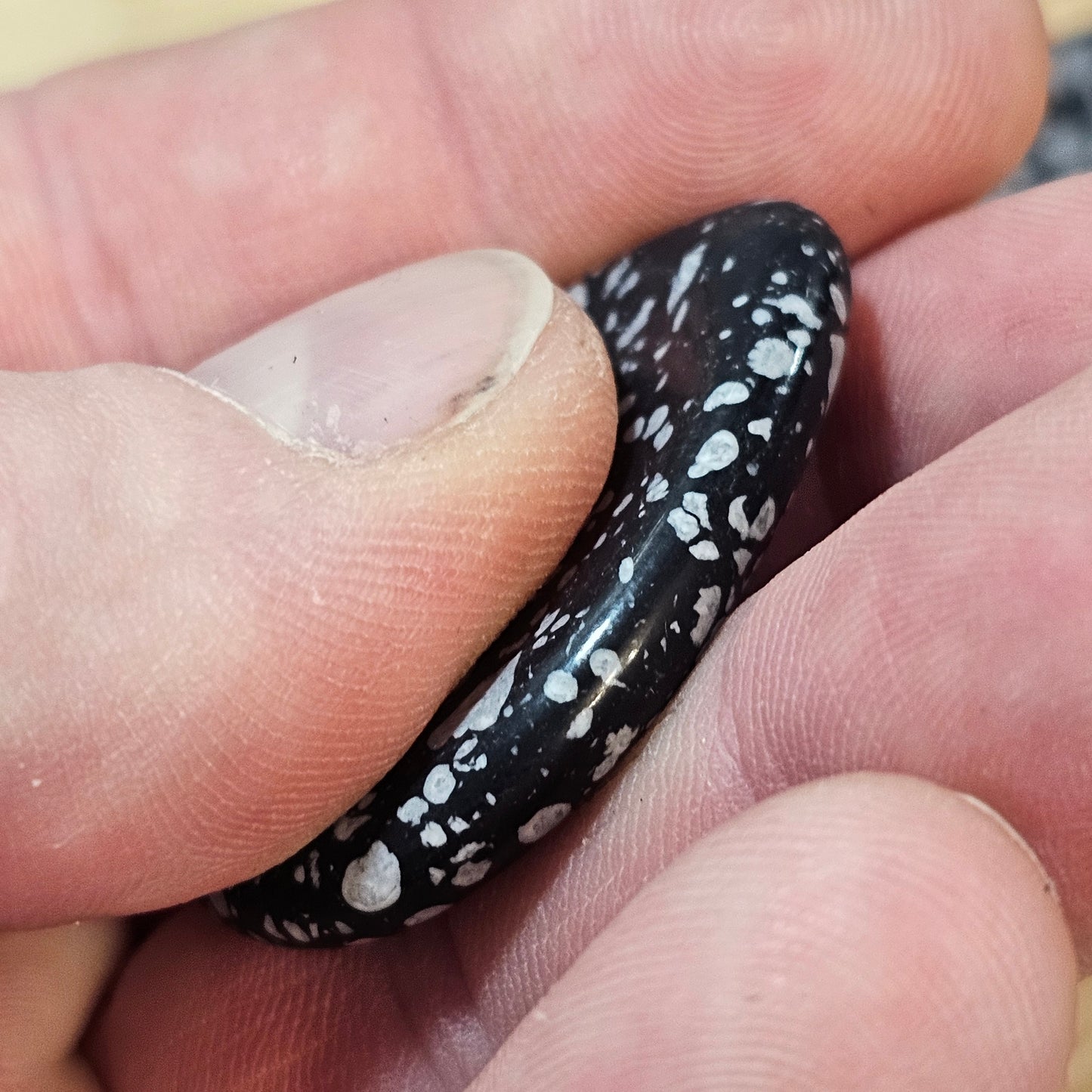 Snowflake Obsidian Thumb Stone