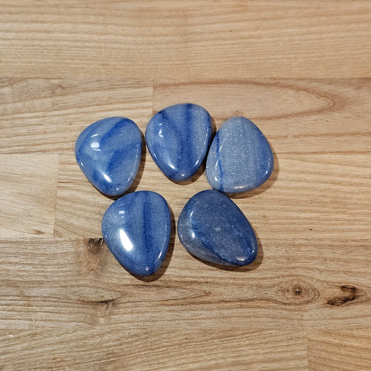 Blue Quartz Worry Stone