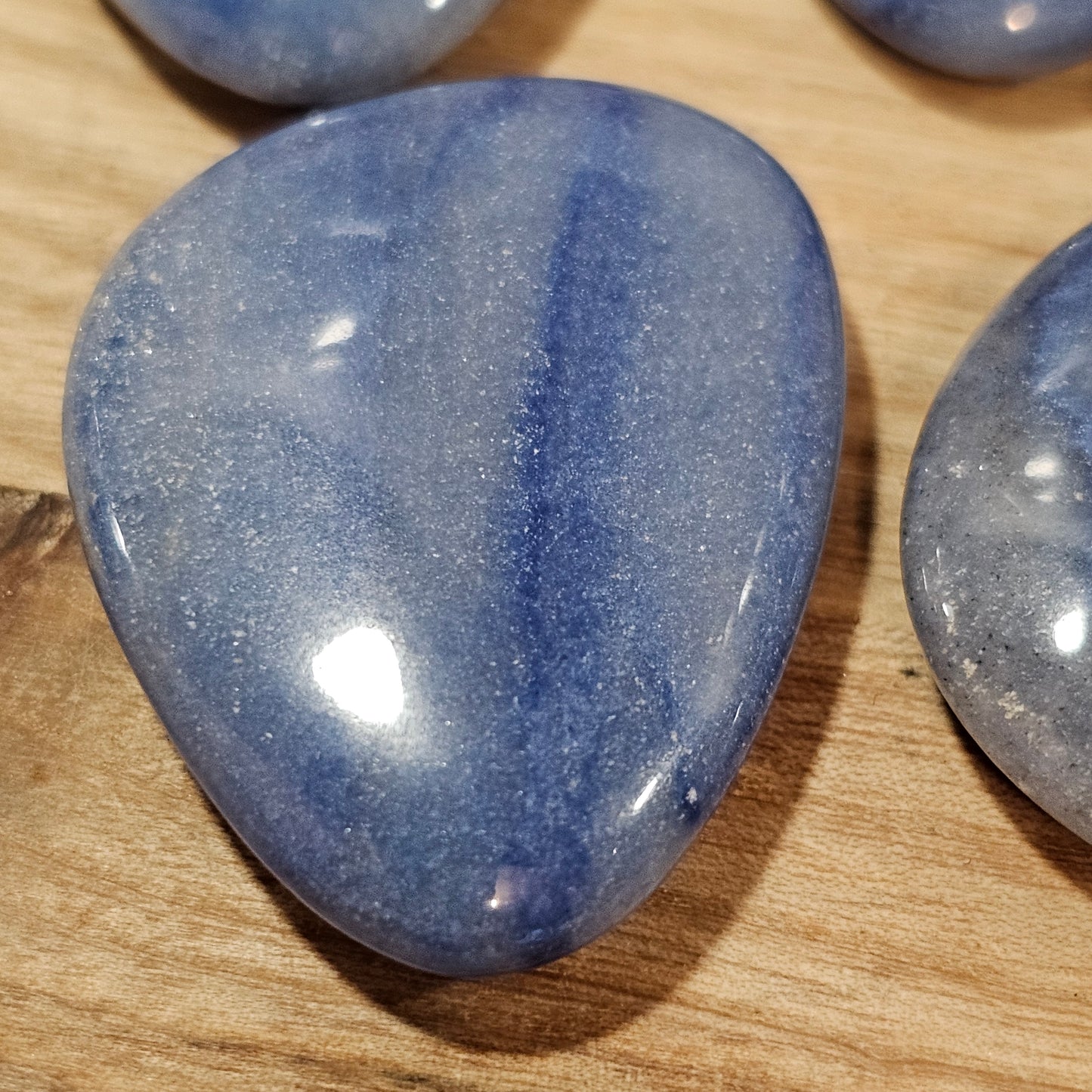 Blue Quartz Worry Stone