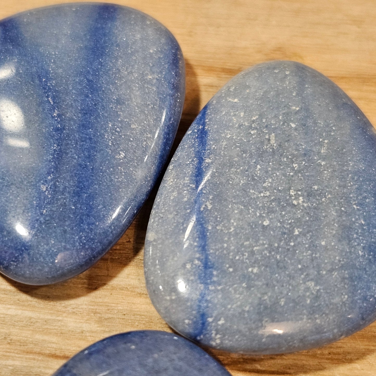 Blue Quartz Worry Stone