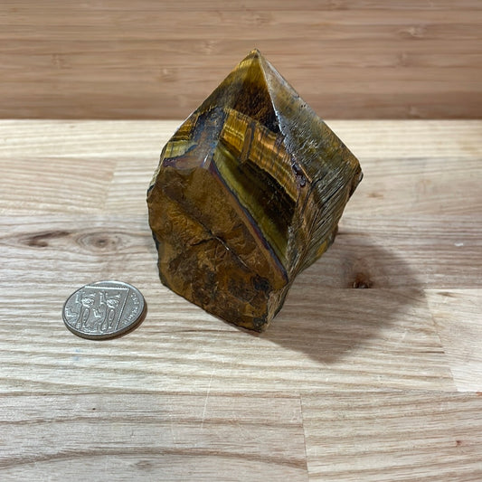 Tigers Eye Gold Raw and Polished Point