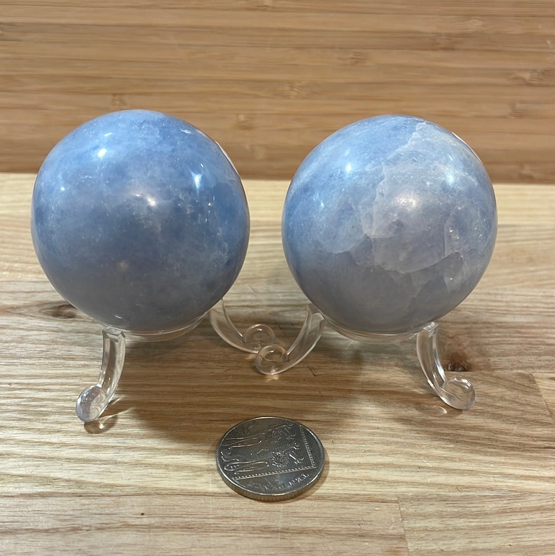 Blue Calcite Sphere Approx 50mm