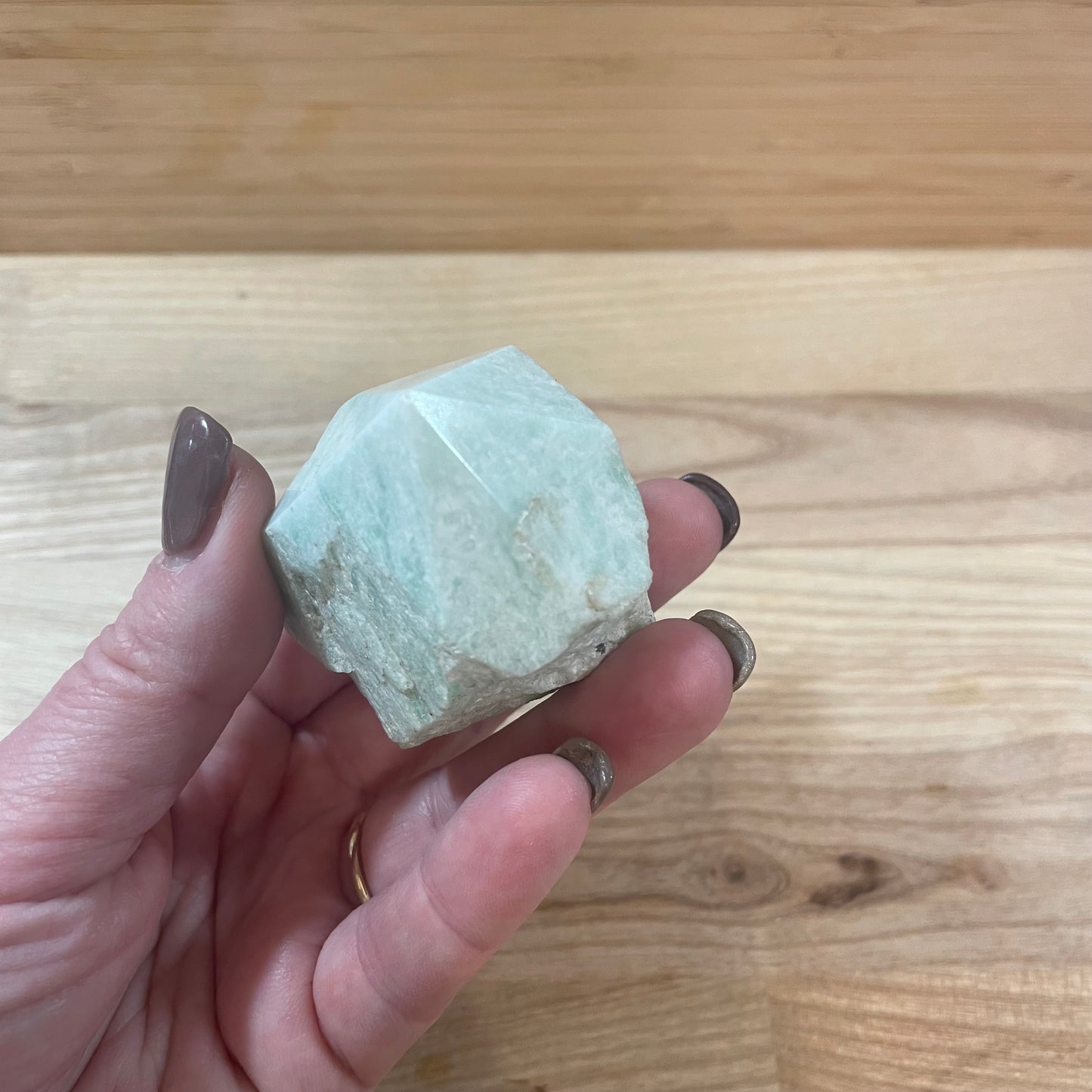 Amazonite Raw and Polished Point