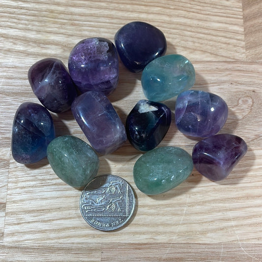 Rainbow Fluorite ‘AA’ Grade Tumblestone