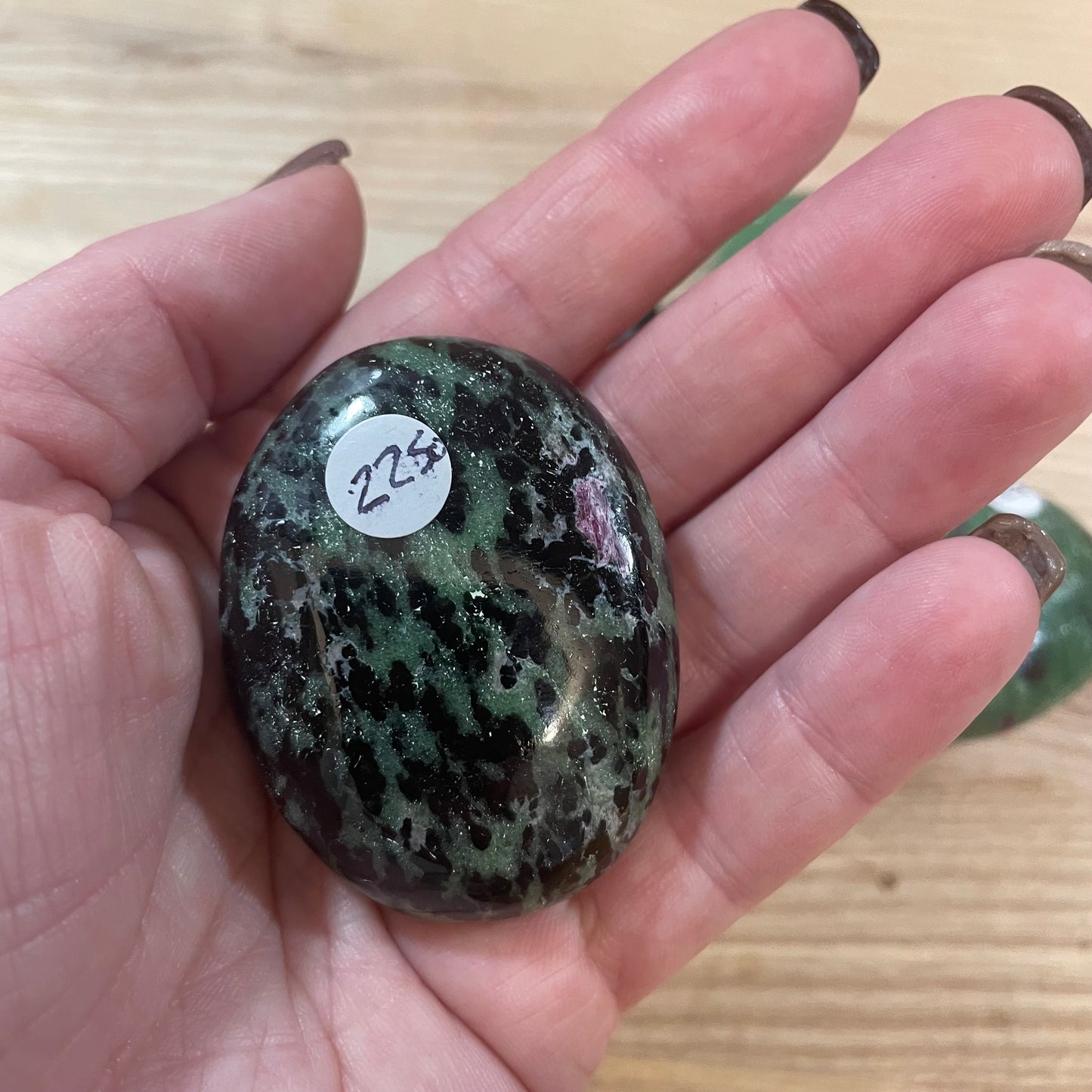 Ruby in Zoisite Palmstone