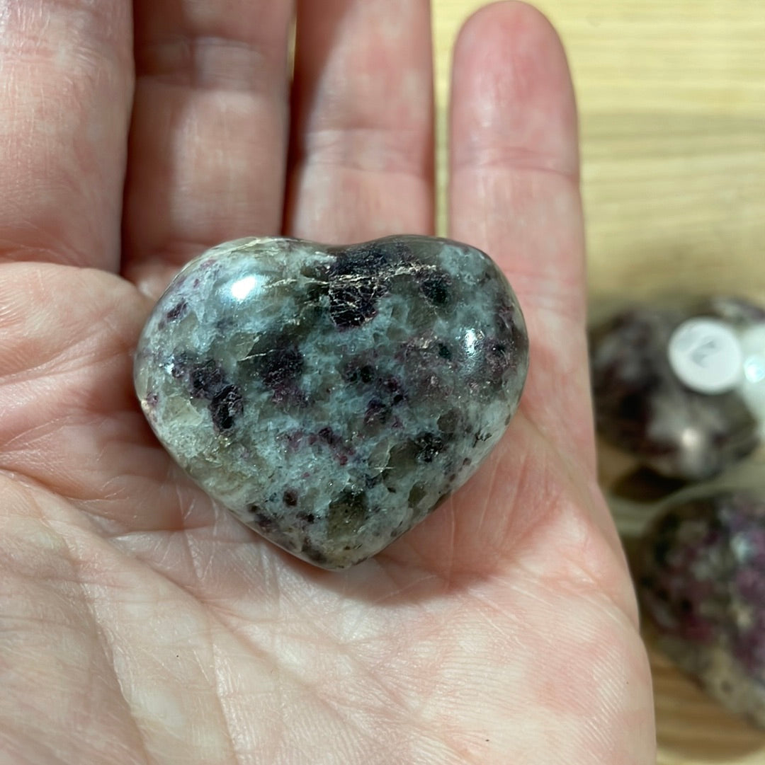Pink Tourmaline Heart (in quartz matrix) small