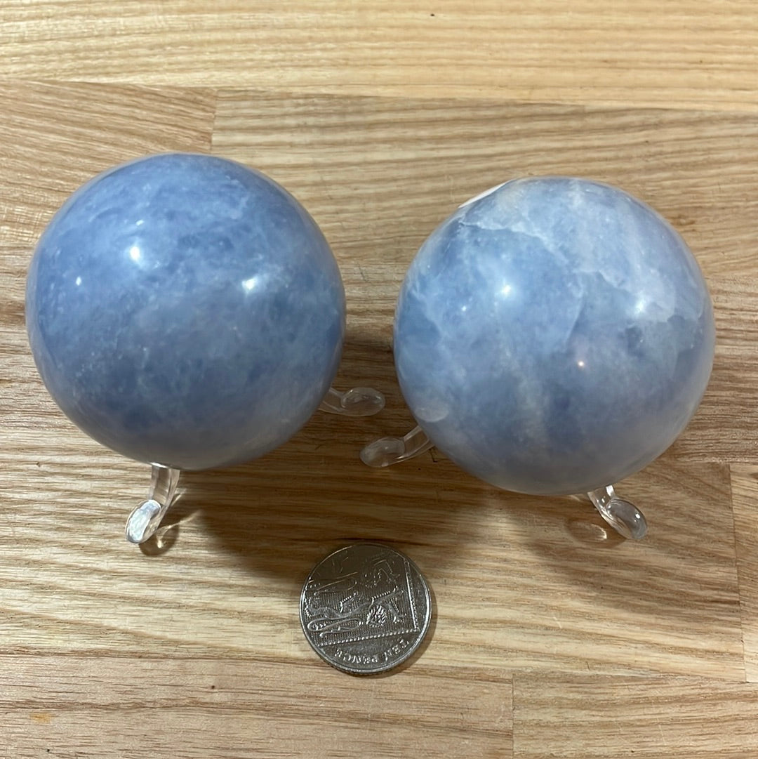 Blue Calcite Sphere Approx 50mm