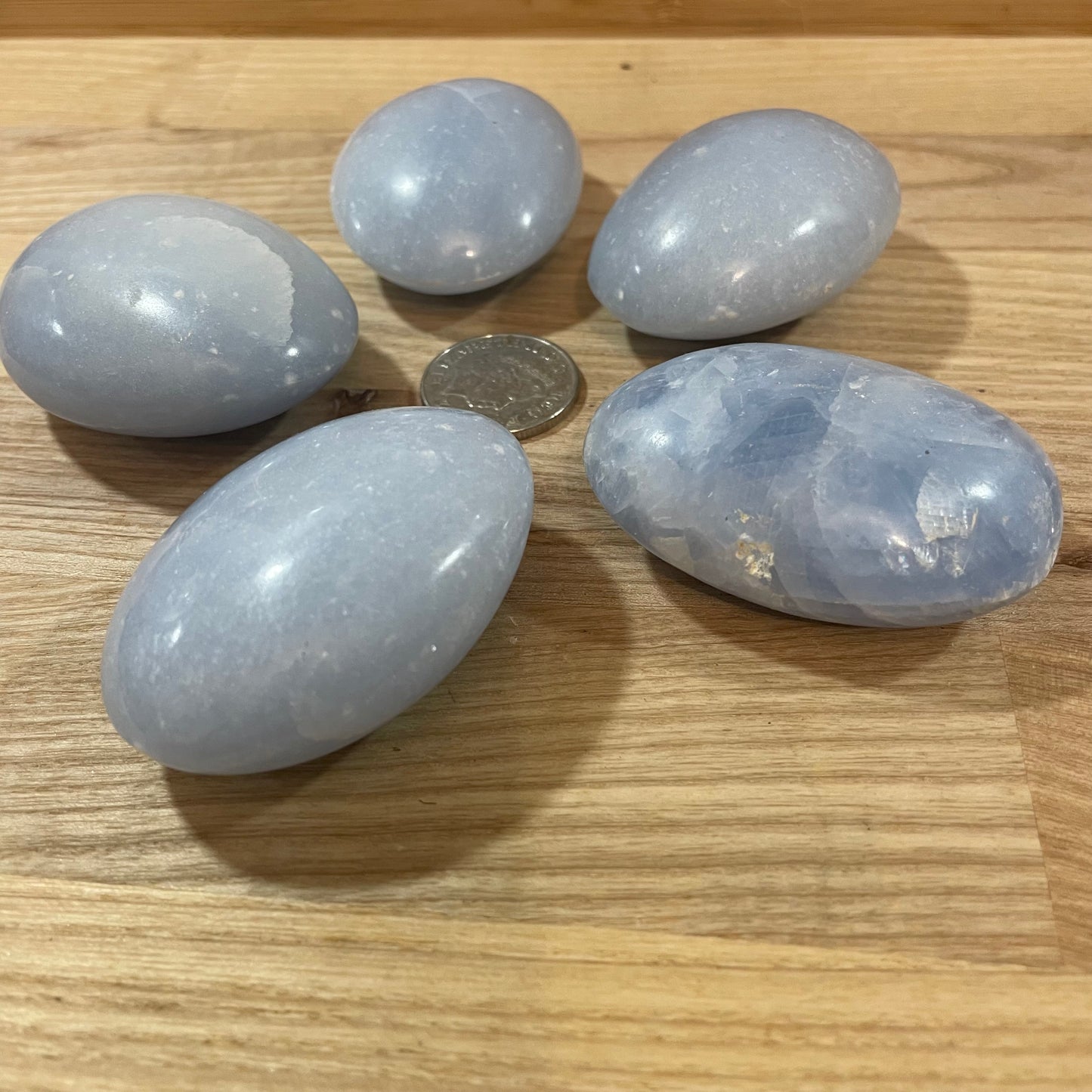 Blue Calcite Palmstones