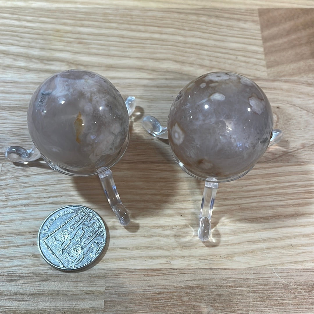 Flower Agate Sphere 35mm