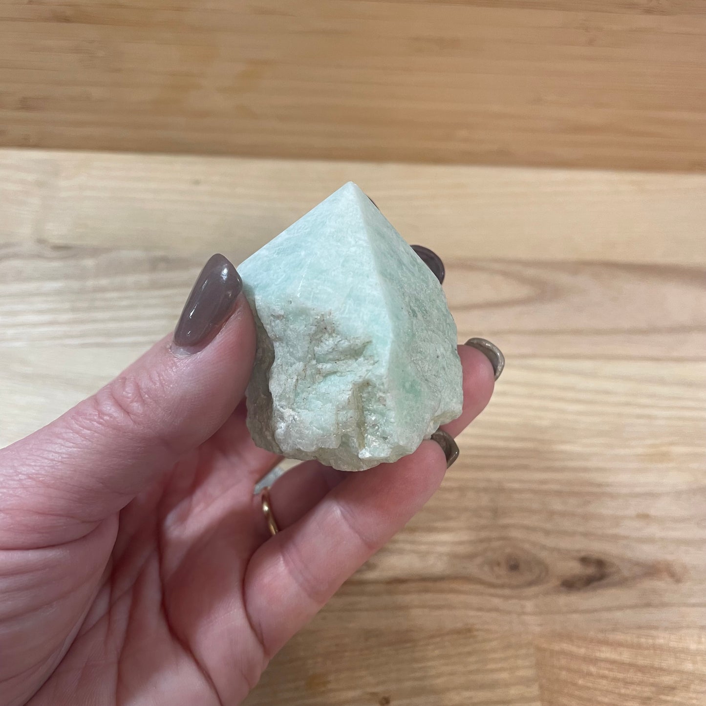 Amazonite Raw and Polished Point