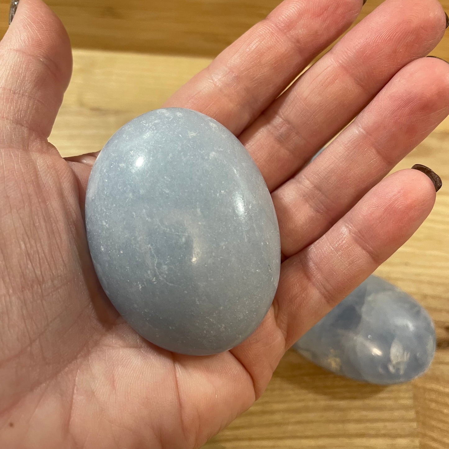 Blue Calcite Palmstones