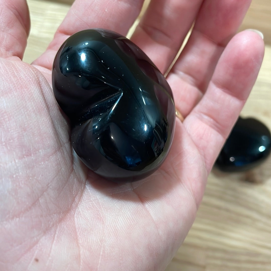 Black Obsidian Puffy Heart
