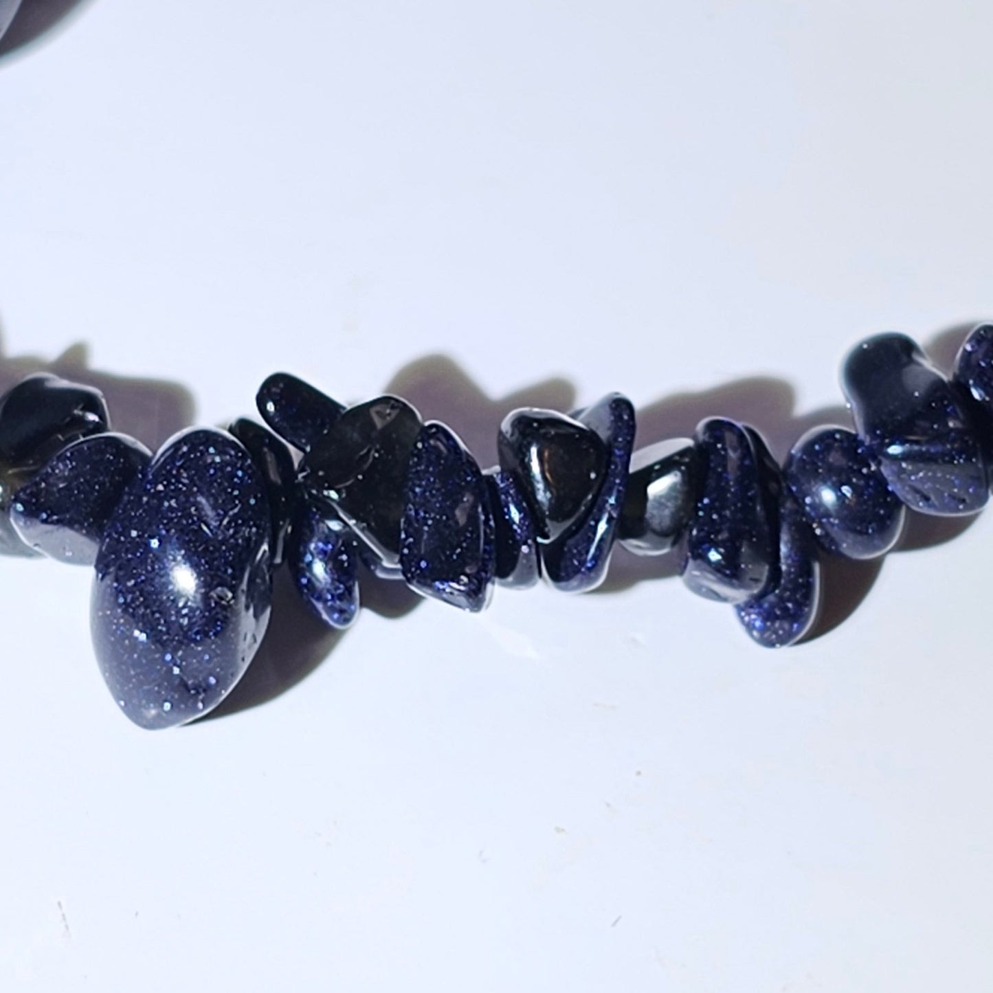 Blue Goldstone Chip Bracelet