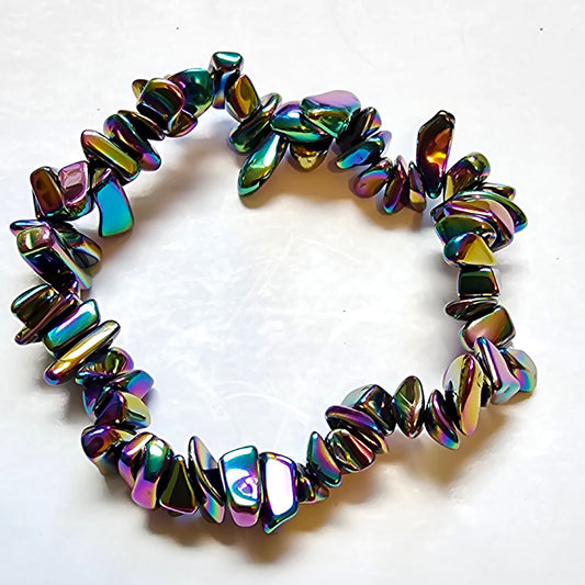 Aura Hematite Chip Bracelet