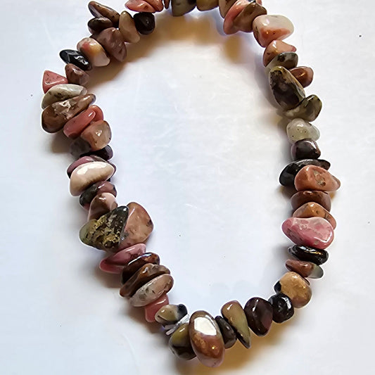 Rhodonite Chip Bracelet