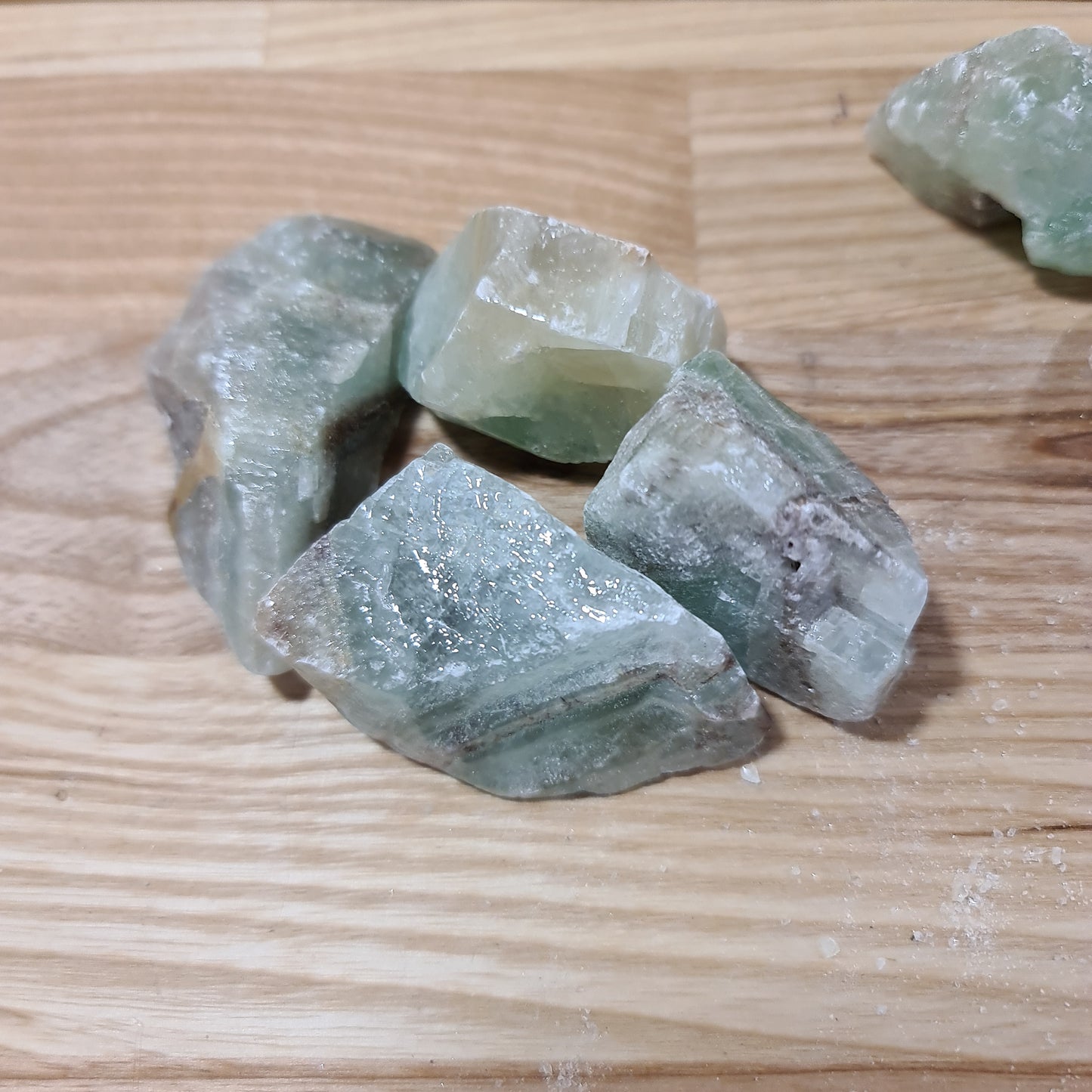 Green Calcite Pieces