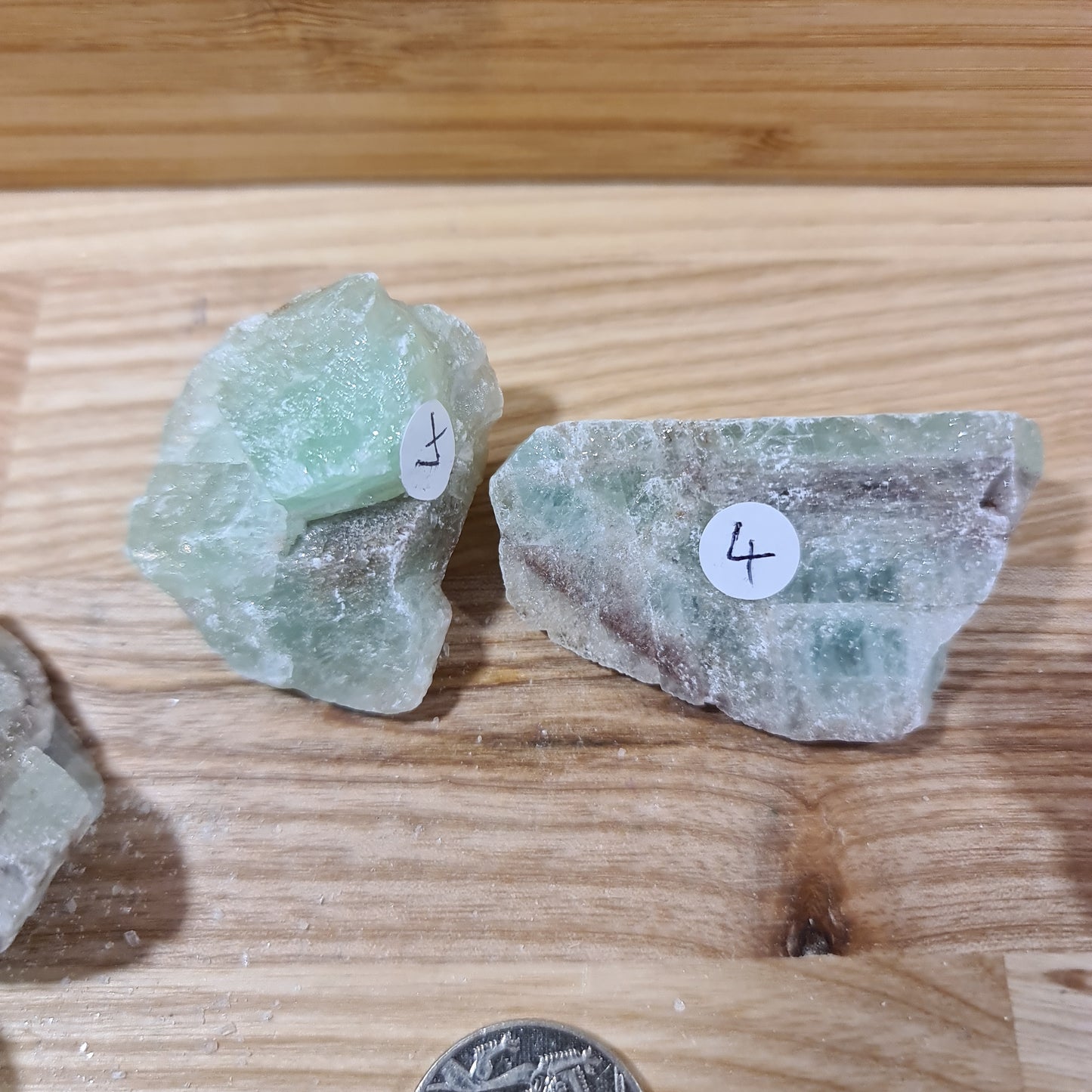 Green Calcite Pieces