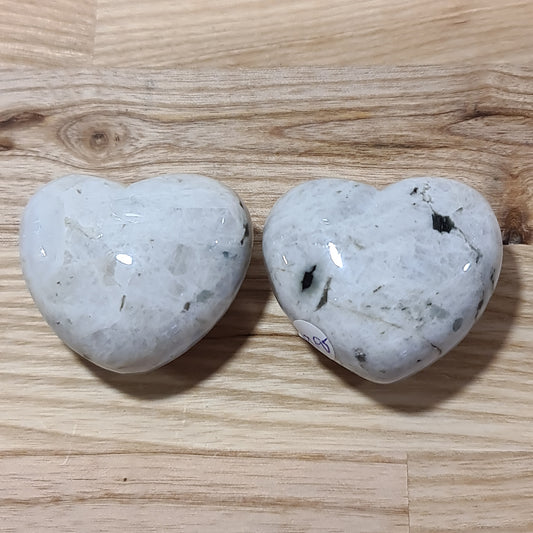 Rainbow Moonstone Puffy Heart (Medium)