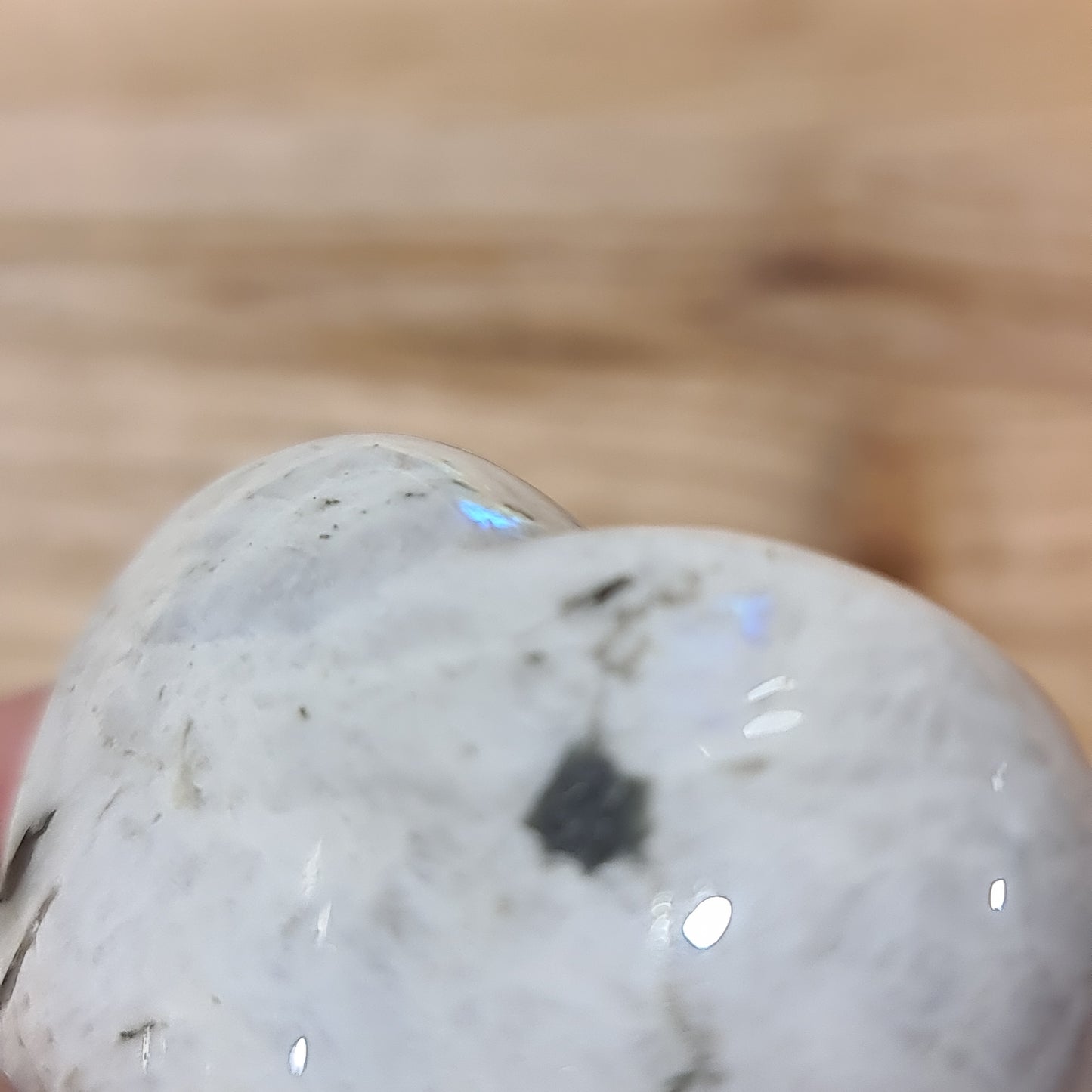 Rainbow Moonstone Puffy Heart (Medium)