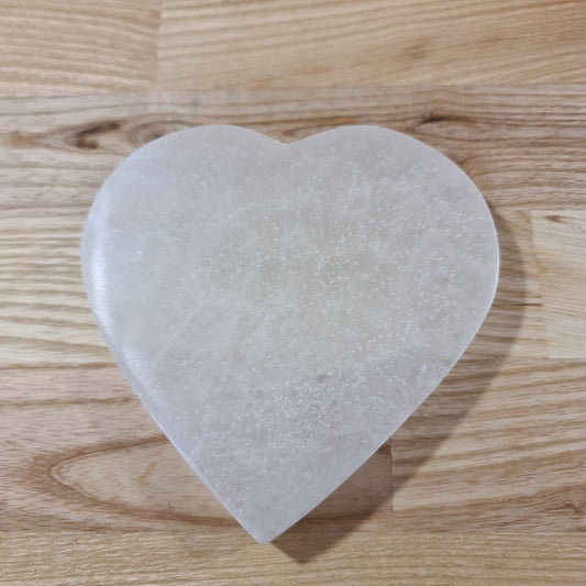 Selenite Charger Plate *HEART* (10cm)