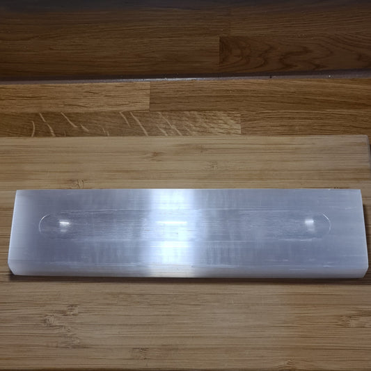 Selenite Charger Bar (with groove - 20cm)
