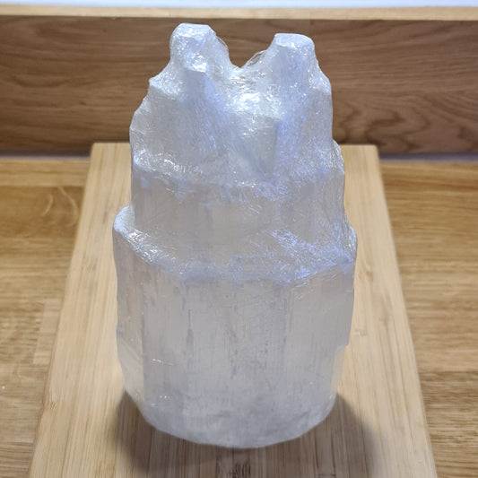 Selenite Double Point Tower