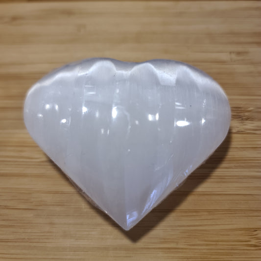 Selenite Shell Heart (7-8cm)