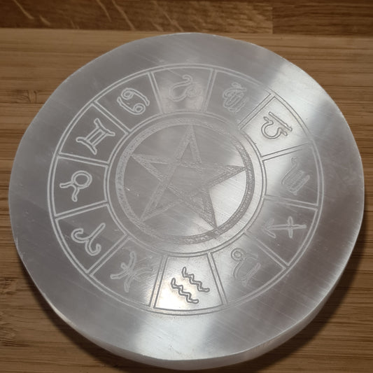 Selenite Zodiac Charger Plate (No. 2)