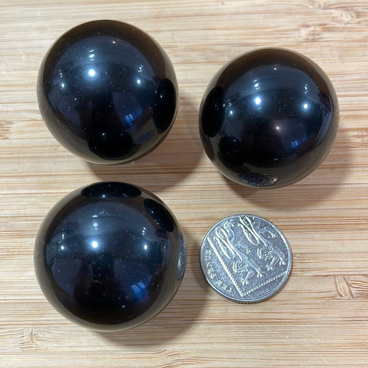 Black Obsidian Sphere 35mm