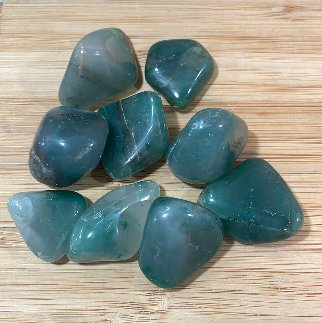 Green Chalcedony Tumblestone