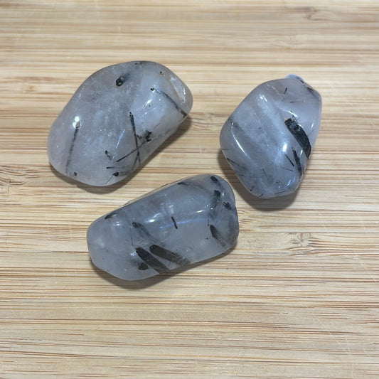 Tourmalinated Quartz ‘A’ grade Large Tumblestone