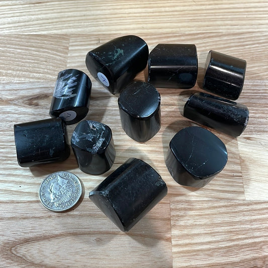 Black Tourmaline Hand Polished Pieces