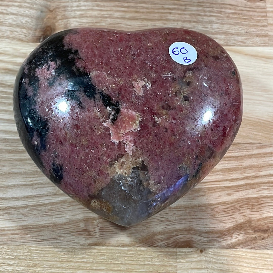 Rhodonite Puffy Heart (Large)