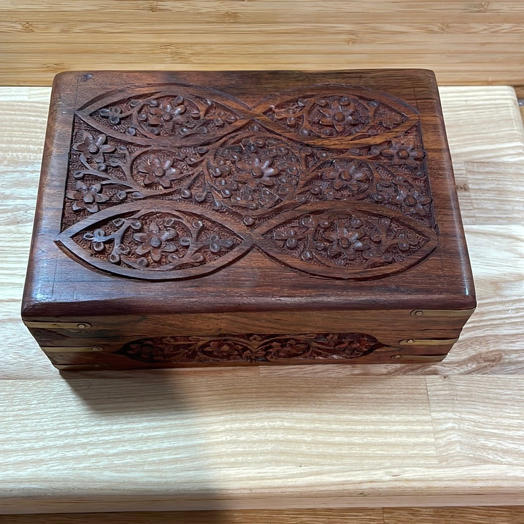 Hand Carved Sheesham Wooden Box
