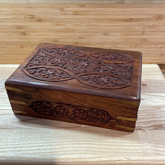 Hand Carved Sheesham Wooden Box