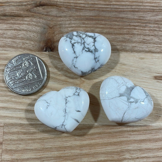 White Howlite Heart (small)