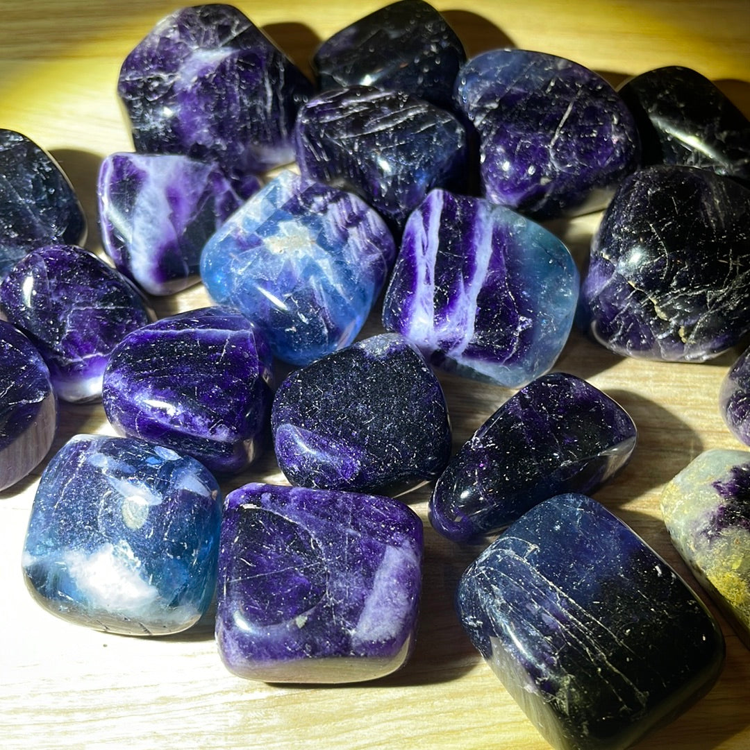 Fluorite - Purple (with some blue) Tumblestone